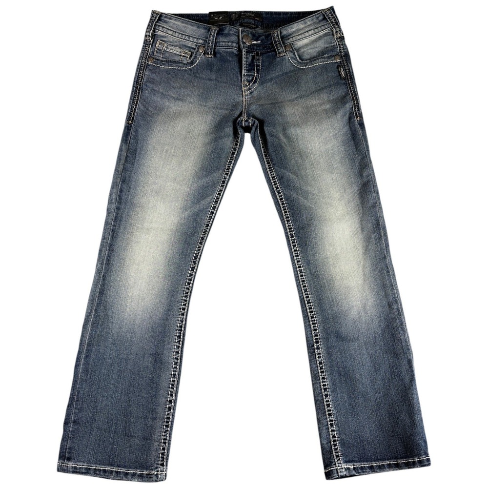 Silver Jeans Co. Santorini Bootcut Jeans Women W29 Blue Denim Y2K Washed Midrise